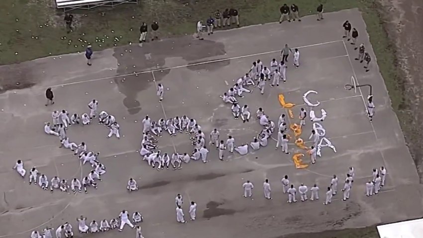 Cubans detained at Krome Detention Center protest deportations, spell ‘SOS'