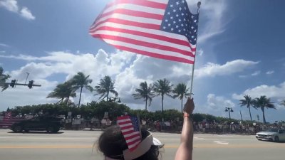 People rally on the streets of Fort Lauderdale