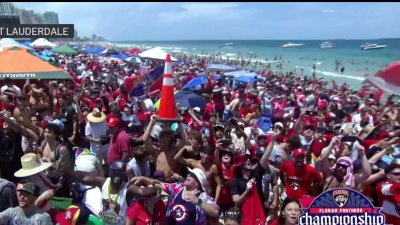 Thousands gather for Florida Panthers parade of victory in Fort Lauderdale