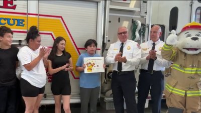 10-year-old boy injured in Davie mobile home fire awarded for bravery