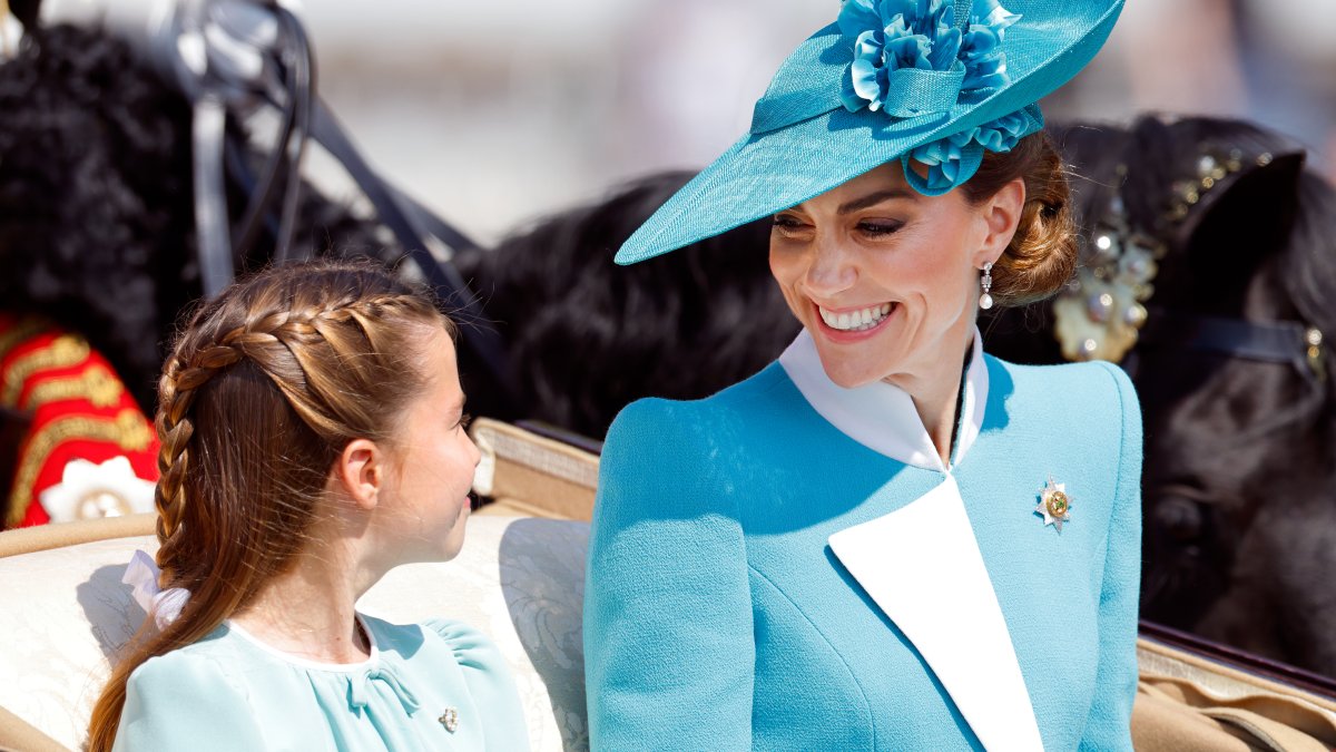 Kate Middleton shares a sweet laugh with Princess Charlotte at 1st Trooping the Colour since cancer remission