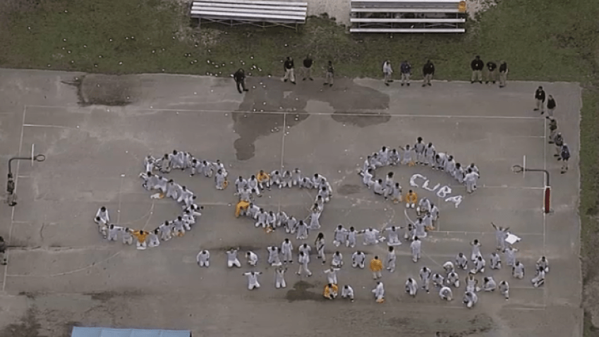 Video shows how people detained at Krome Detention Center in Southwest Miami-Dade on Thursday held a protest in the wake of President Donald Trump’s mass deportation efforts.