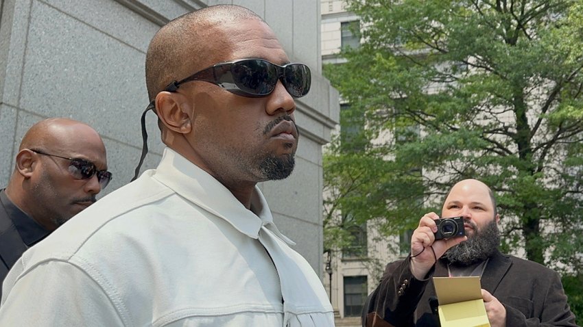 Ye, the rapper formerly known as Kanye West, leaves federal court during the trial of Sean "Diddy" Combs in New York, Friday, June 13, 2025.