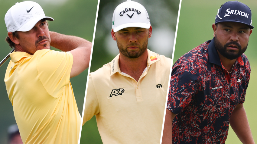 Brooks Koepka, Sam Burns and J.J. Spaun