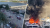 Video shows 2 boats on fire at Miami marina