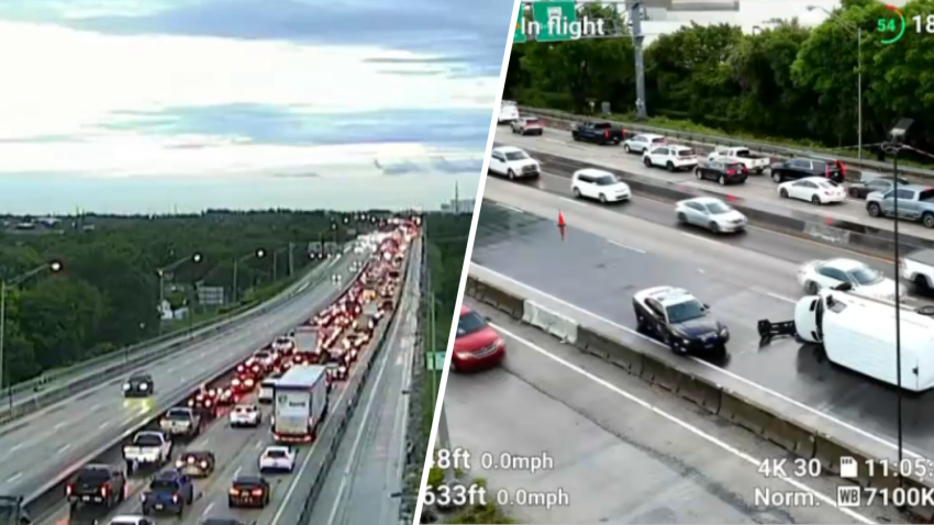 Two crashes caused delays on Florida’s Turnpike near the same area, Griffin Road, on Tuesday morning. A white van overturned in the southbound lanes, while a crash in the northbound lanes completely shut down the Turnpike.