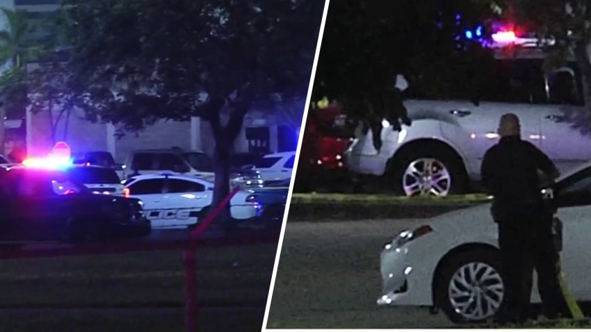 A police investigation is underway at a UPS facility in Hialeah early Thursday, video shows.