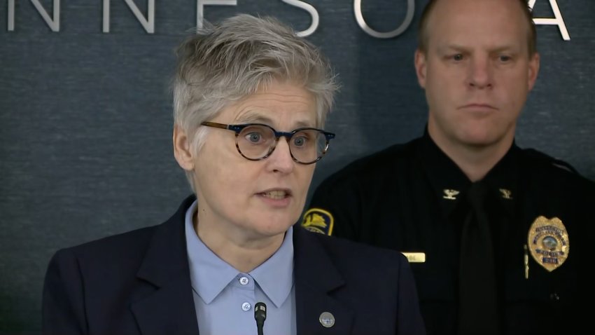 Hennepin County Attorney Mary Moriarty speaks to press