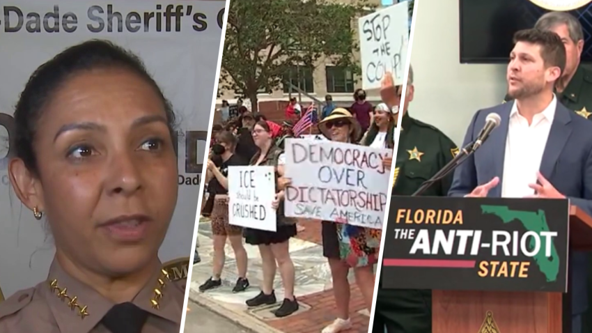 Opponents of President Donald Trump’s administration are set to rally in hundreds of cities on Saturday, including across South Florida, during the military parade in Washington for the Army’s 250th anniversary — which coincides with Trump’s birthday.