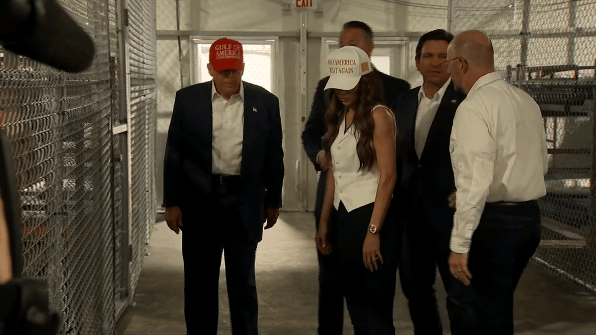 Trump tours new ‘Alligator Alcatraz’ immigrant detention facility – NBC ...