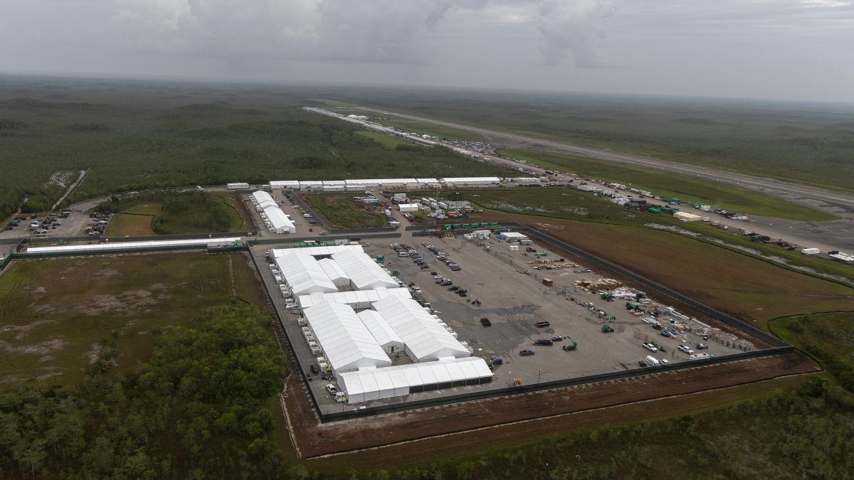 Where exactly is ‘Alligator Alcatraz' located in the Everglades?