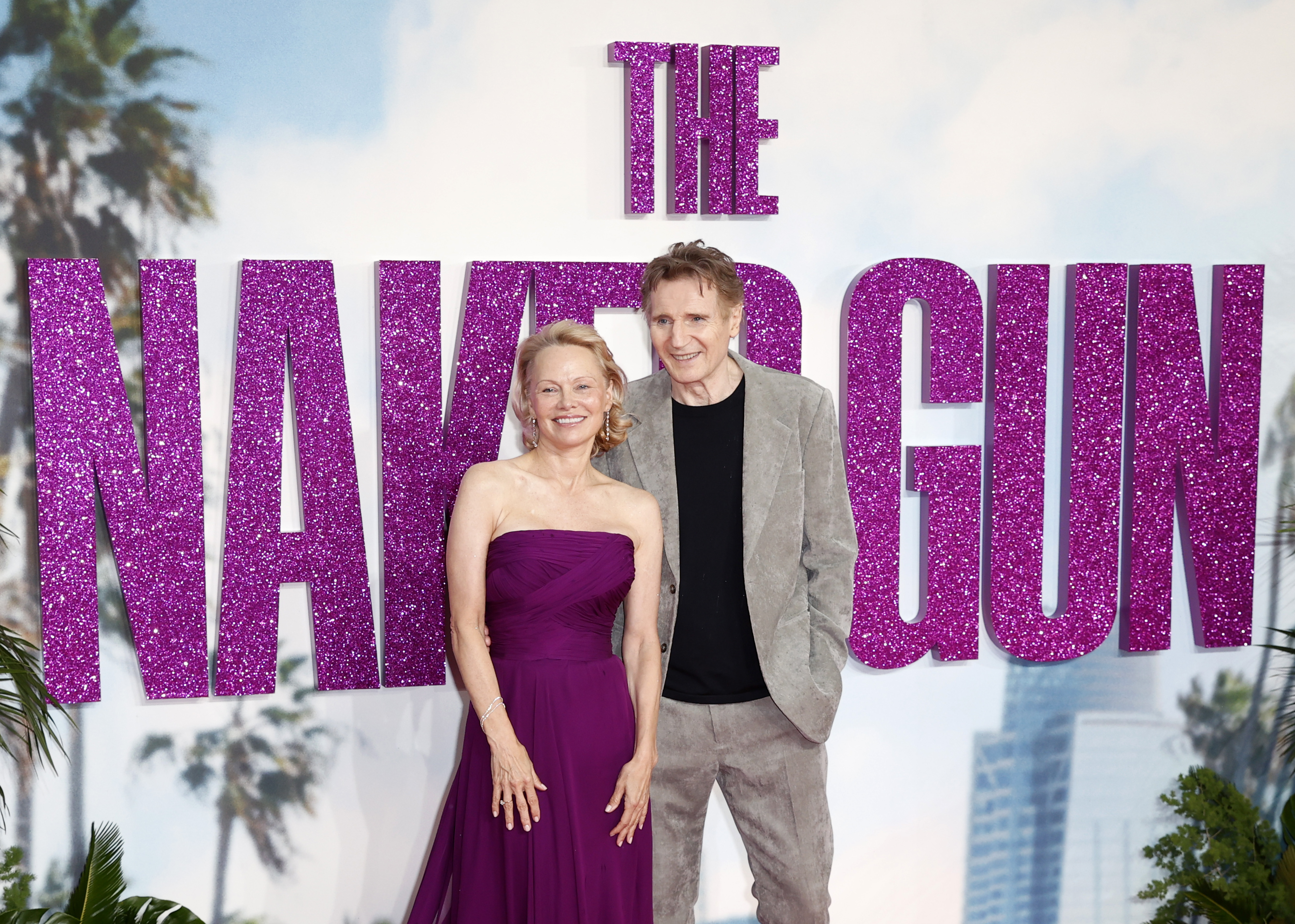 Don't forget the chili dogs: Liam Neeson, Pamela Anderson share laughs in 'The Naked Gun' reboot