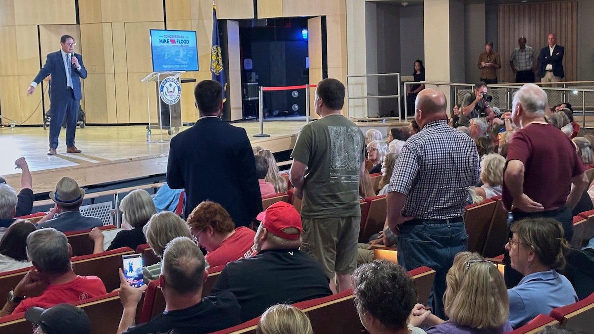 'Vote him out': Nebraska Republican faces hostile crowd at a town hall on Trump's tax cuts