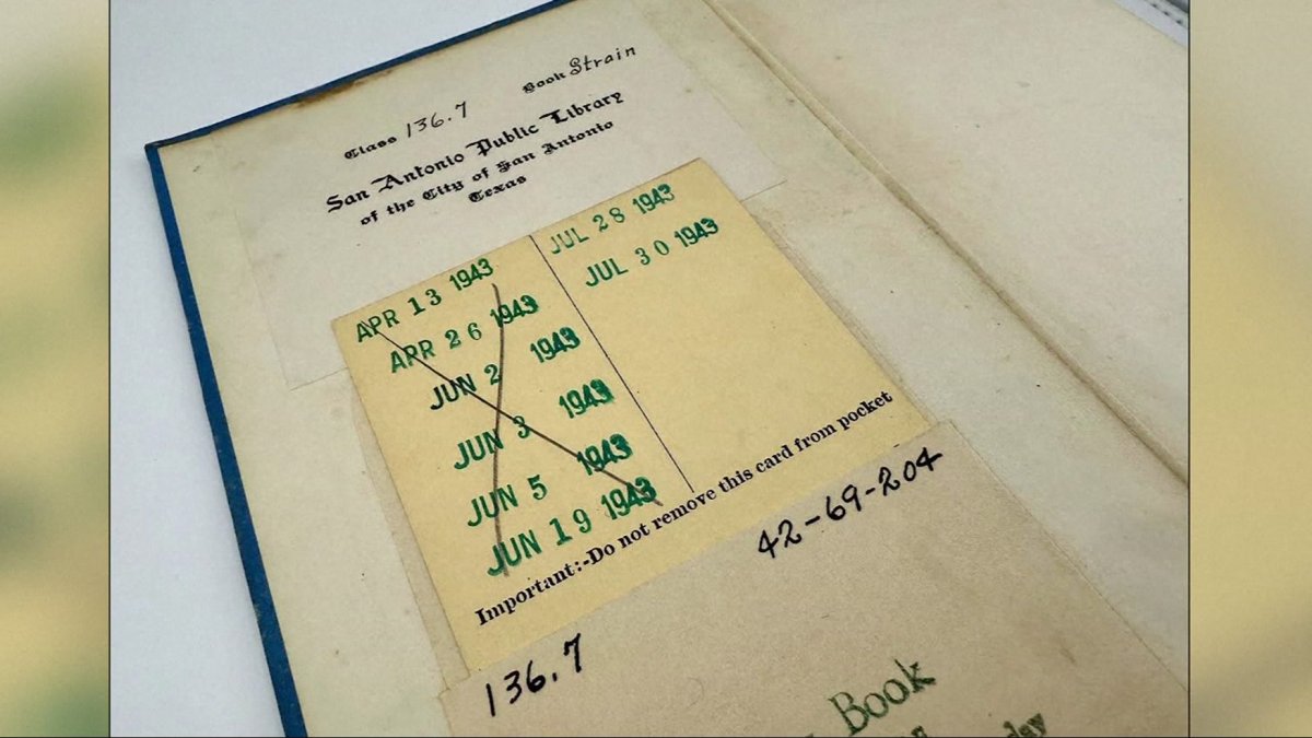 Better late than never! Overdue library book returned to Texas library after 82 years