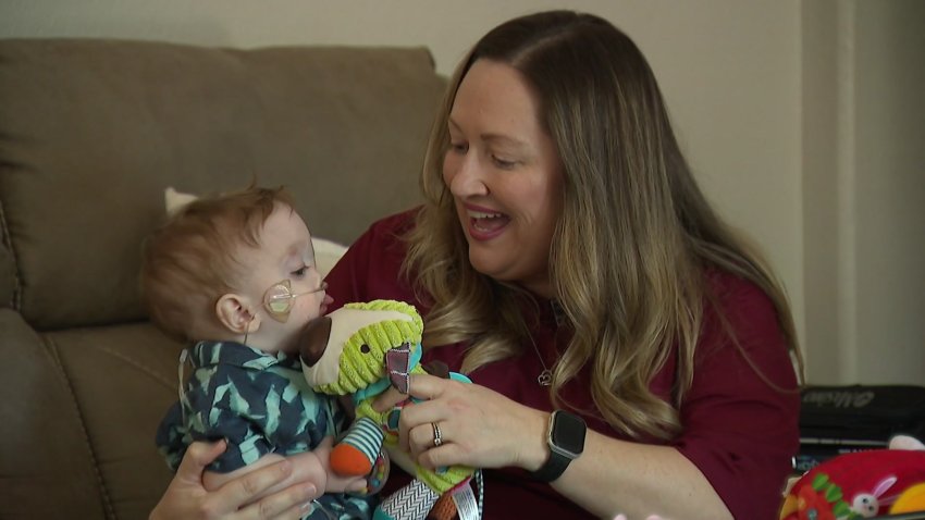 Image of 11-month-old Brody Shain and his mother Brandy.