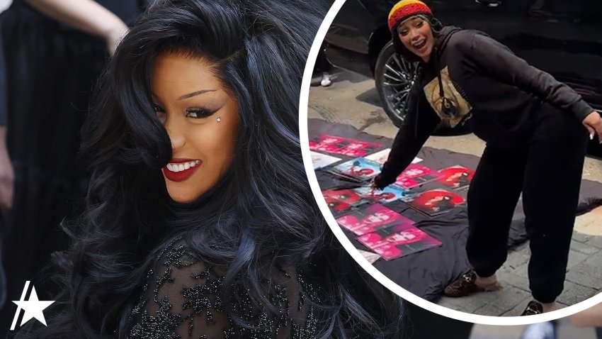 Watch Cardi B sell 'Am I the Drama?' album on the street – NBC Chicago