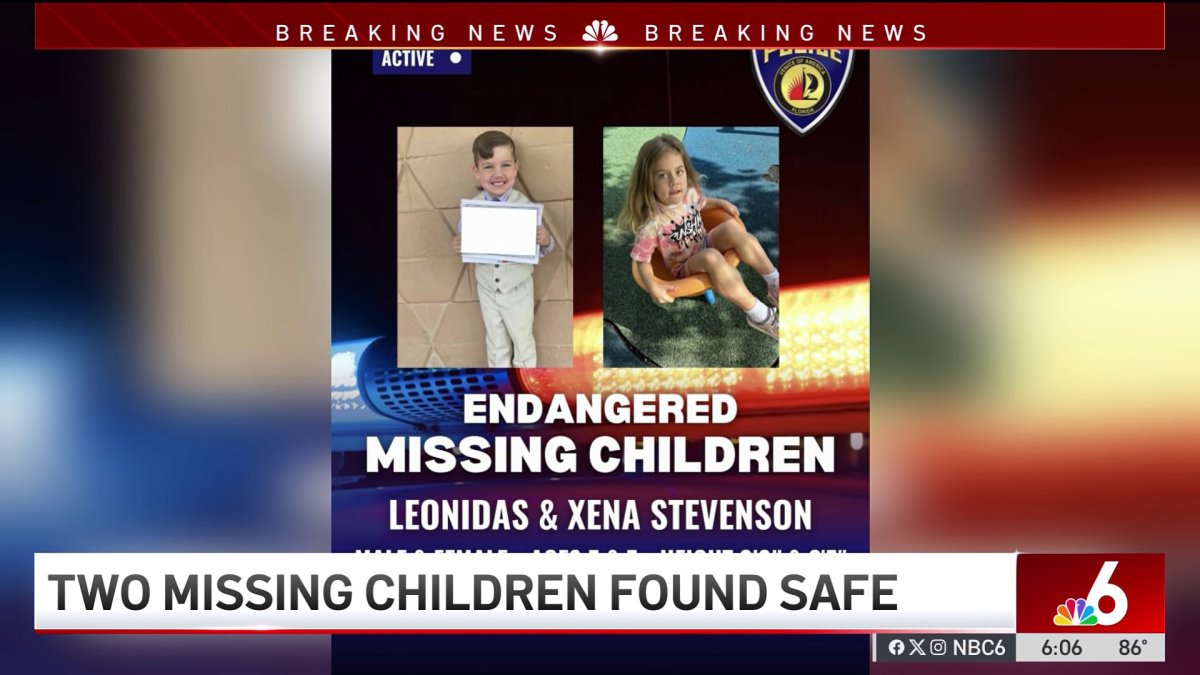 Two kids who went missing in Fort Lauderdale found safe – NBC 6 South ...