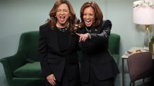 Maya Rudolph and Kamala Harris