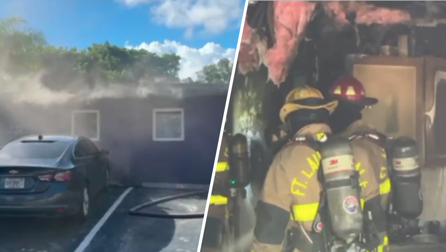 Crews rescue dog in crate from Fort Lauderdale apartment building fire