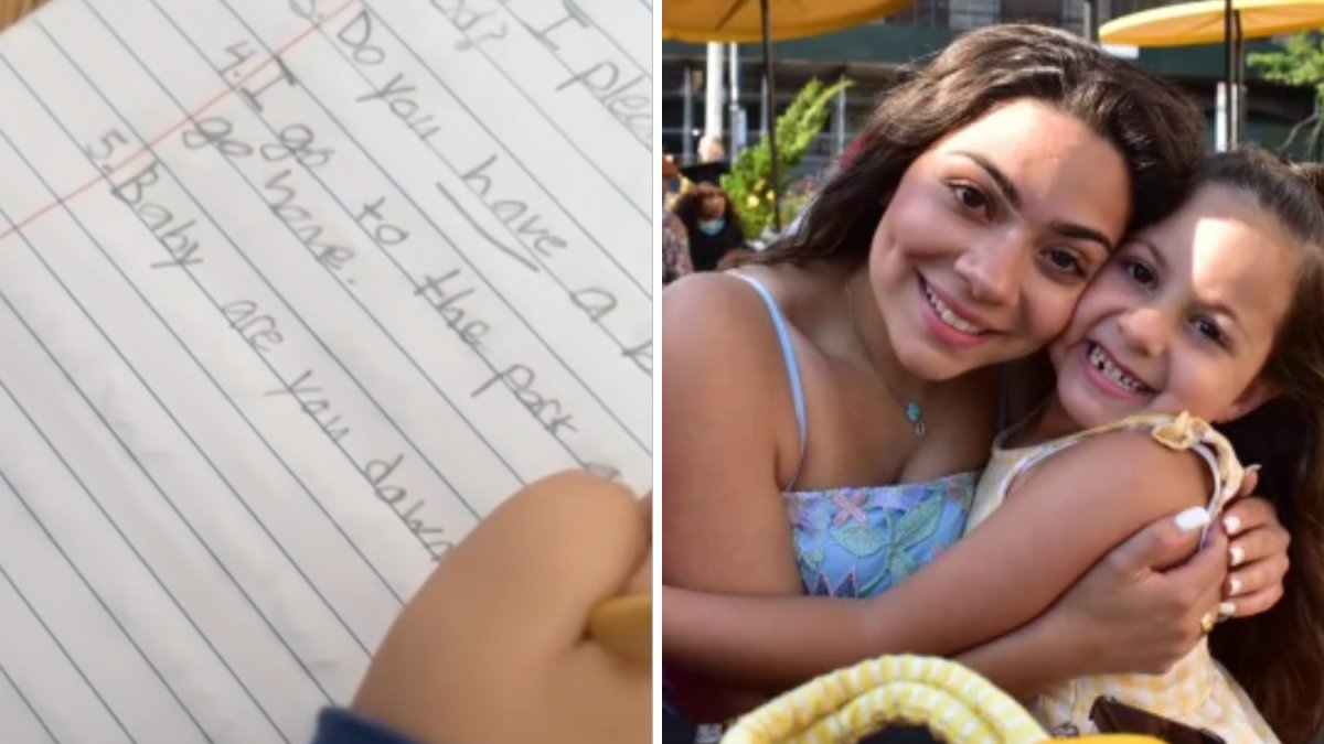 Second grader’s homework was to use 'down' in a sentence. Her answer has everyone laughing