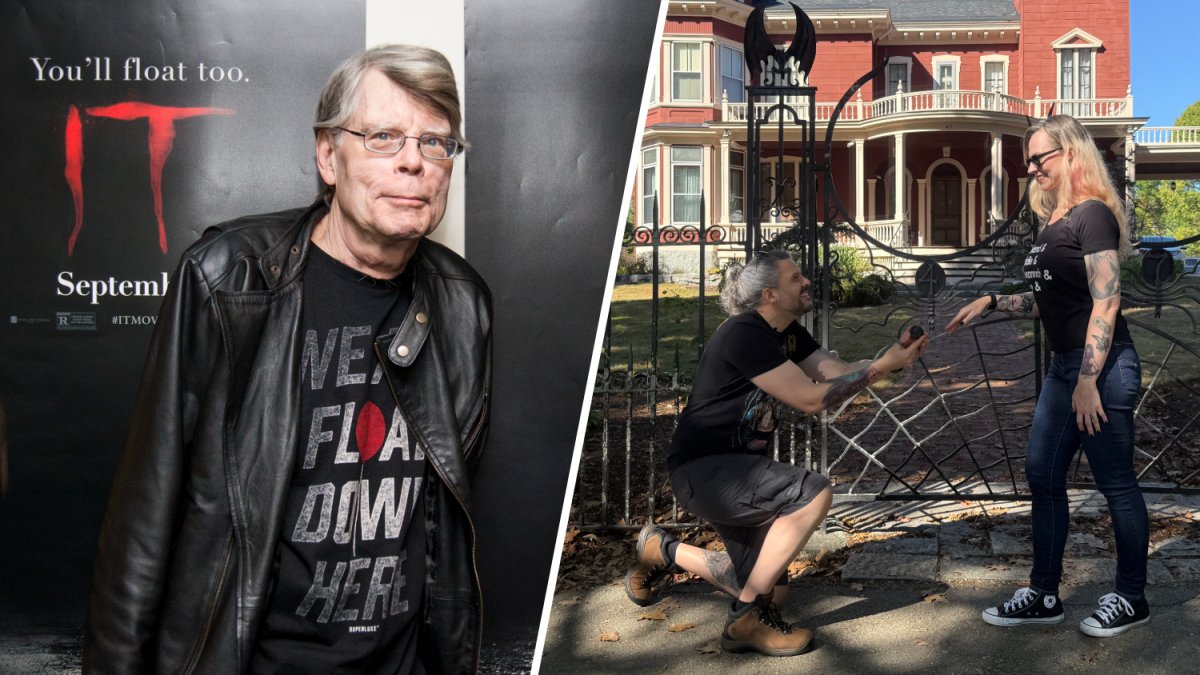 'Dream come true': Couple from Brazil get engaged in front of Stephen King's house in Maine