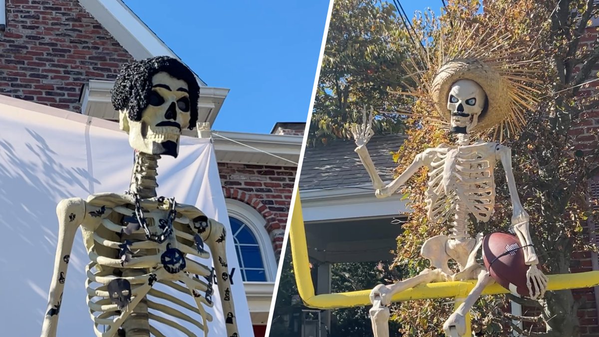 Check out a Massachusetts woman's pop music themed Halloween display: 'Bad Boney'