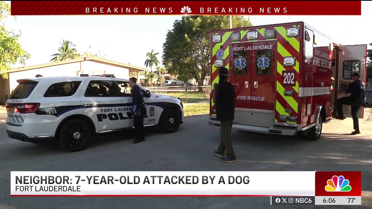 Neighbors say 7-year-old attacked by dog in Fort Lauderdale – NBC 6 ...