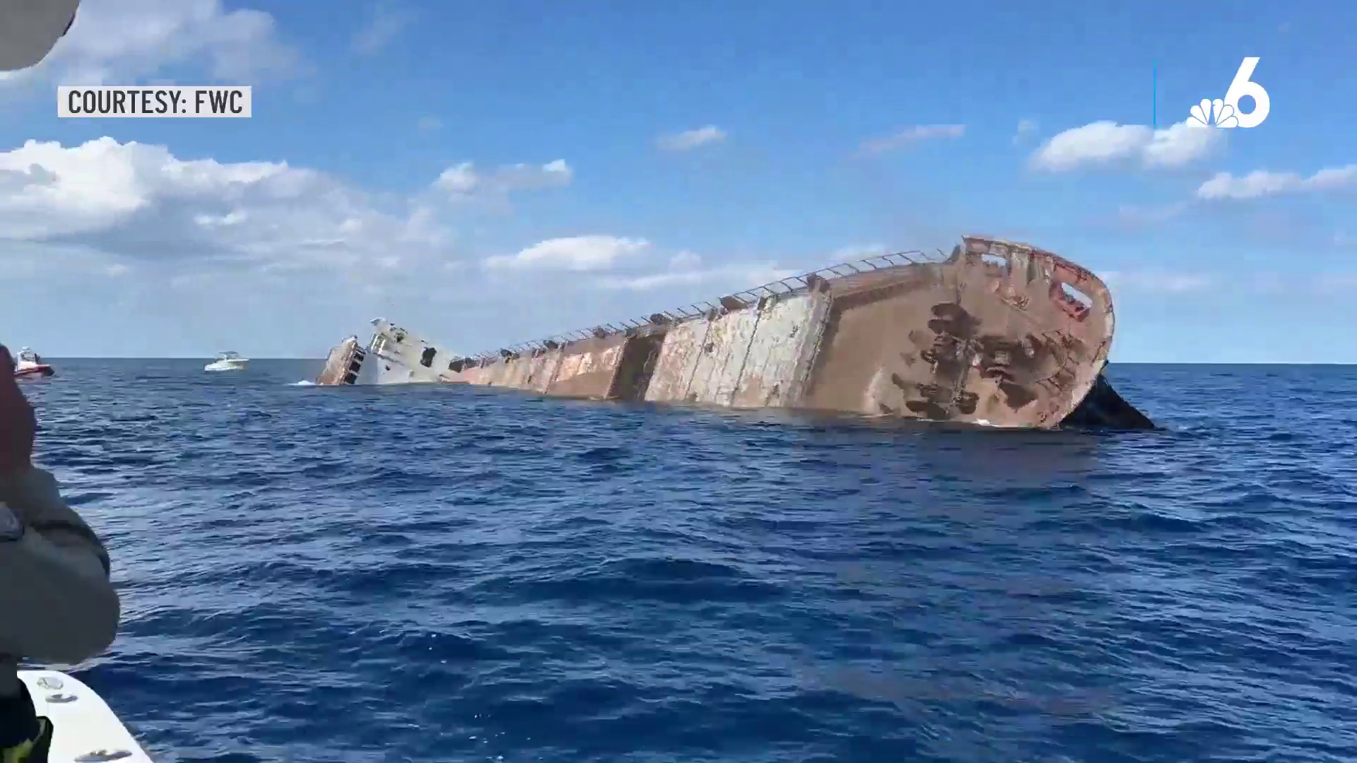 FWC sinks 227-foot abandoned boat to be transformed into artificial coral reef