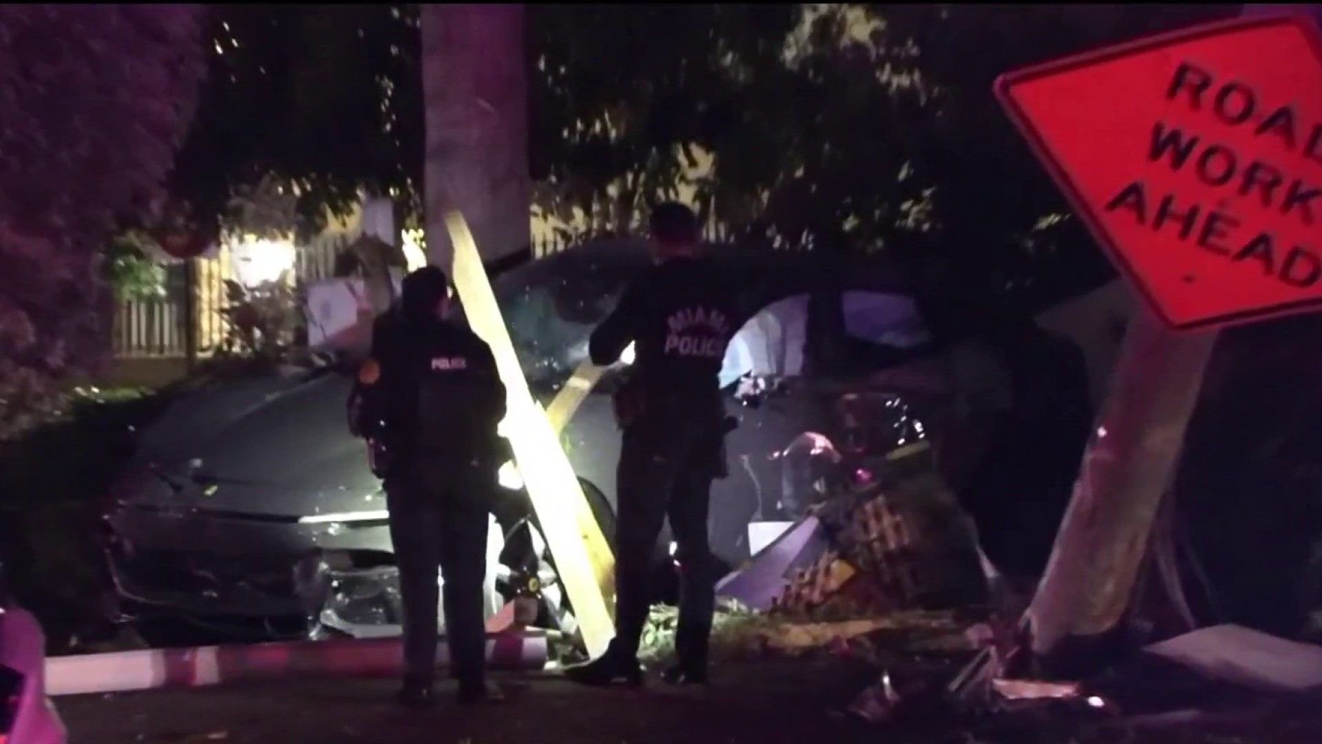 Driver crashes stolen Ferrari into utility pole, knocks out power in Brickell: Cops