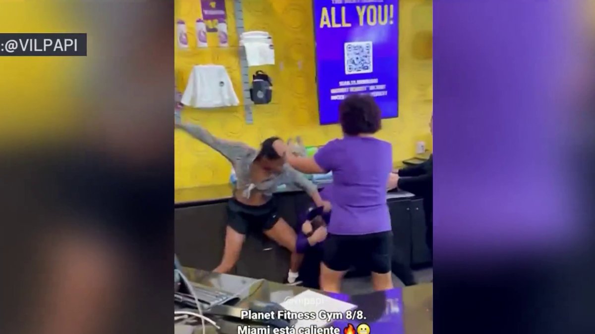 A woman was arrested after she allegedly punched a Planet Fitness employee in the face and caused a scene inside and outside the gym before trying to flee, an...