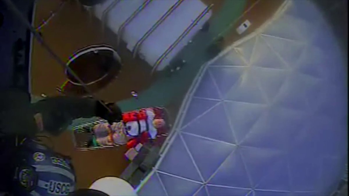 Video shows man being airlifted from cruise ship off Puerto Rico