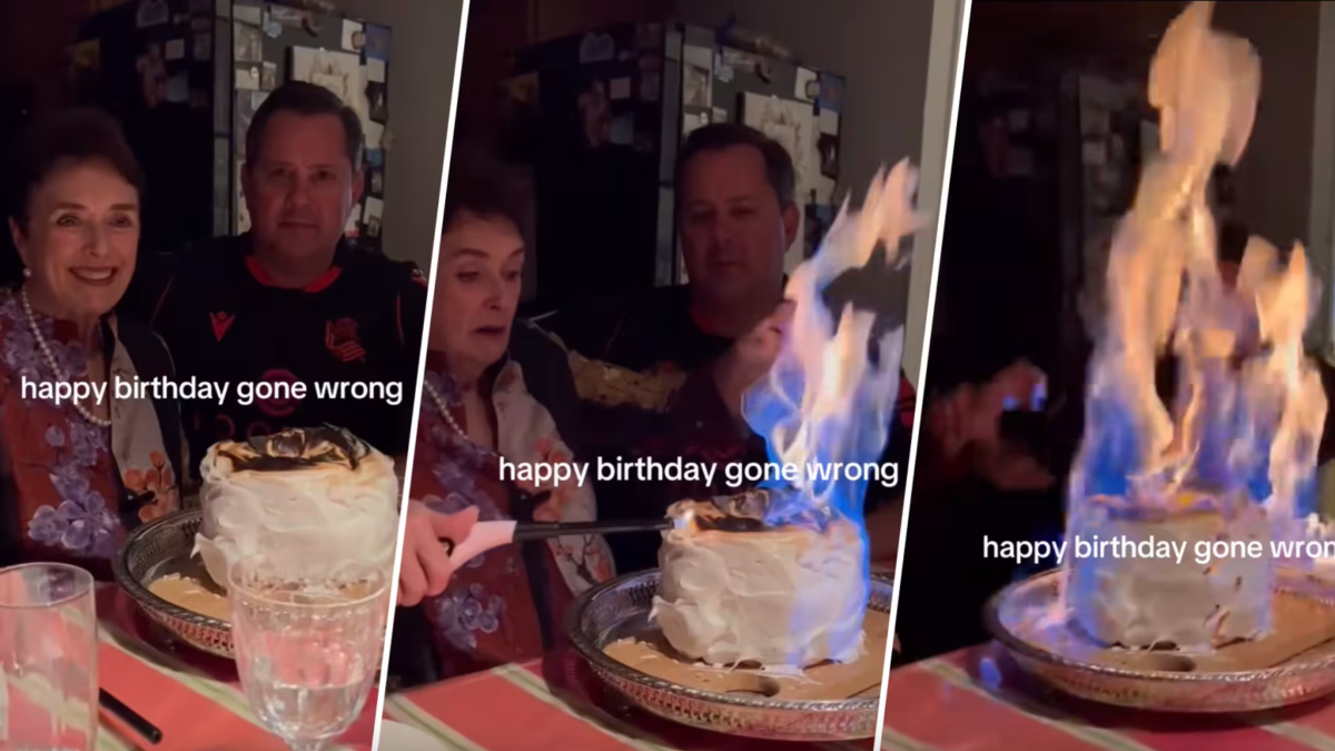 Internet captivated by grandma who lit birthday cake on fire — Here’s the real story