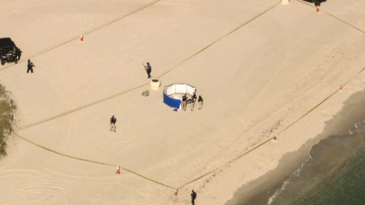 Police responded at around 7:15 a.m. to a call about “a possible deceased person near Cleveland Street and the sand.”