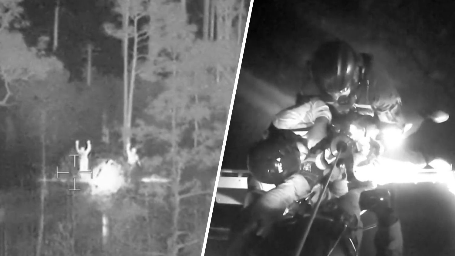 Video shows dramatic air rescue of father, son stranded in the Everglades