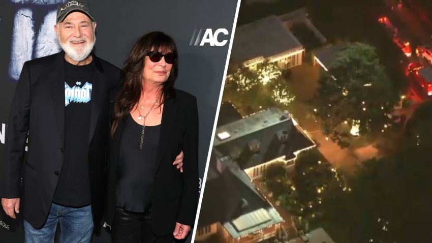 Rob Reiner and Michele Reiner Brentwood home aerial