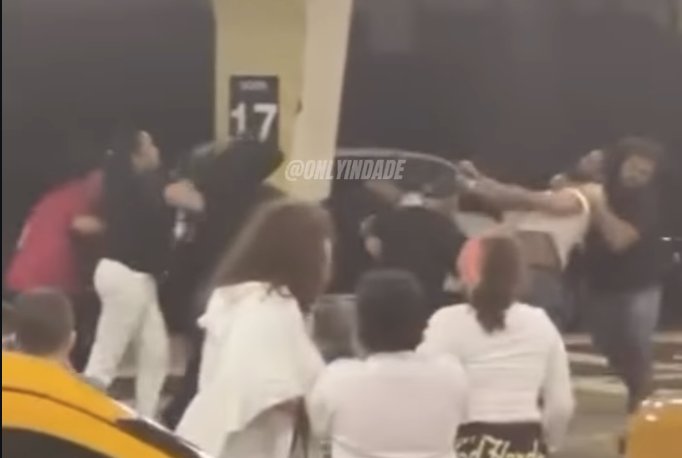 Video captures chaos caused by a fight outside MIA