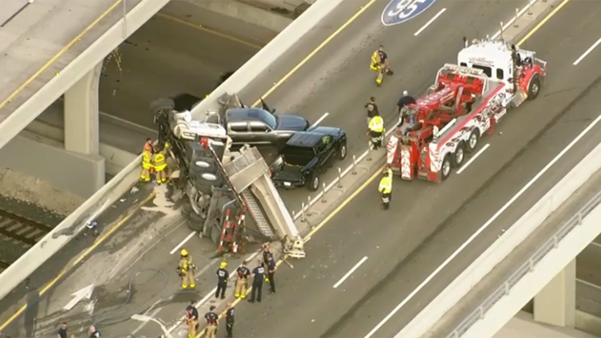 Tractor-trailer rollover crash in Fort Lauderdale causes fuel spill, delays