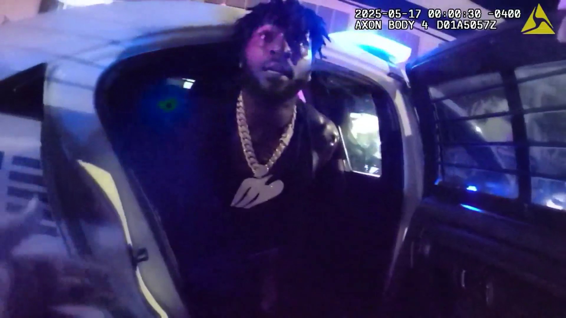 Bodycam shows Antonio Brown in handcuffs after Miami boxing event shooting