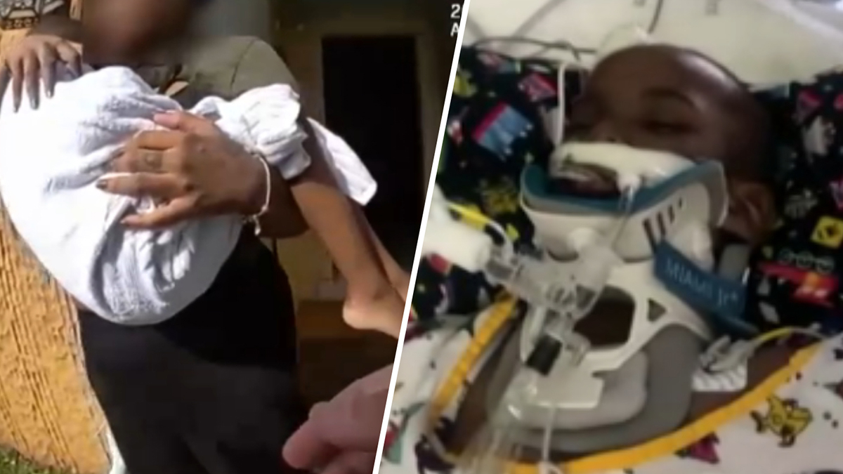 The mother of a 6-year-old boy with autism who was allegedly beaten nearly to death by his her boyfriend surrendered Friday to face charges in connection with...