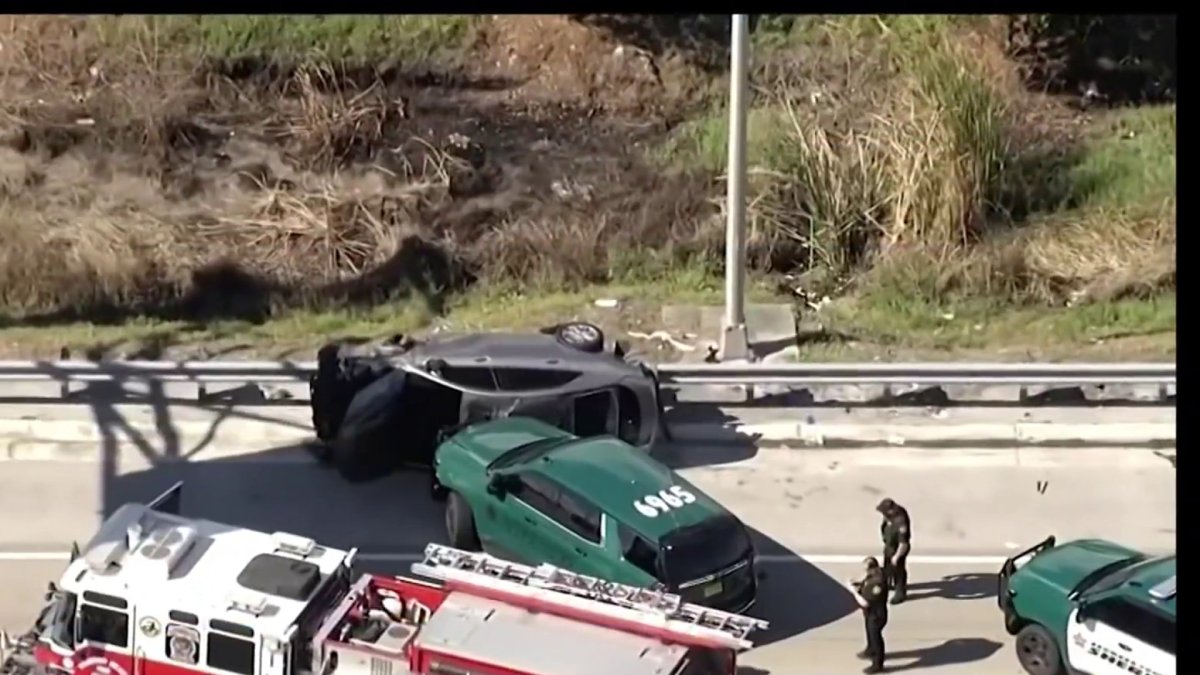 Pursuit after suspect battered deputy ends in crash on I-95 in Pompano ...