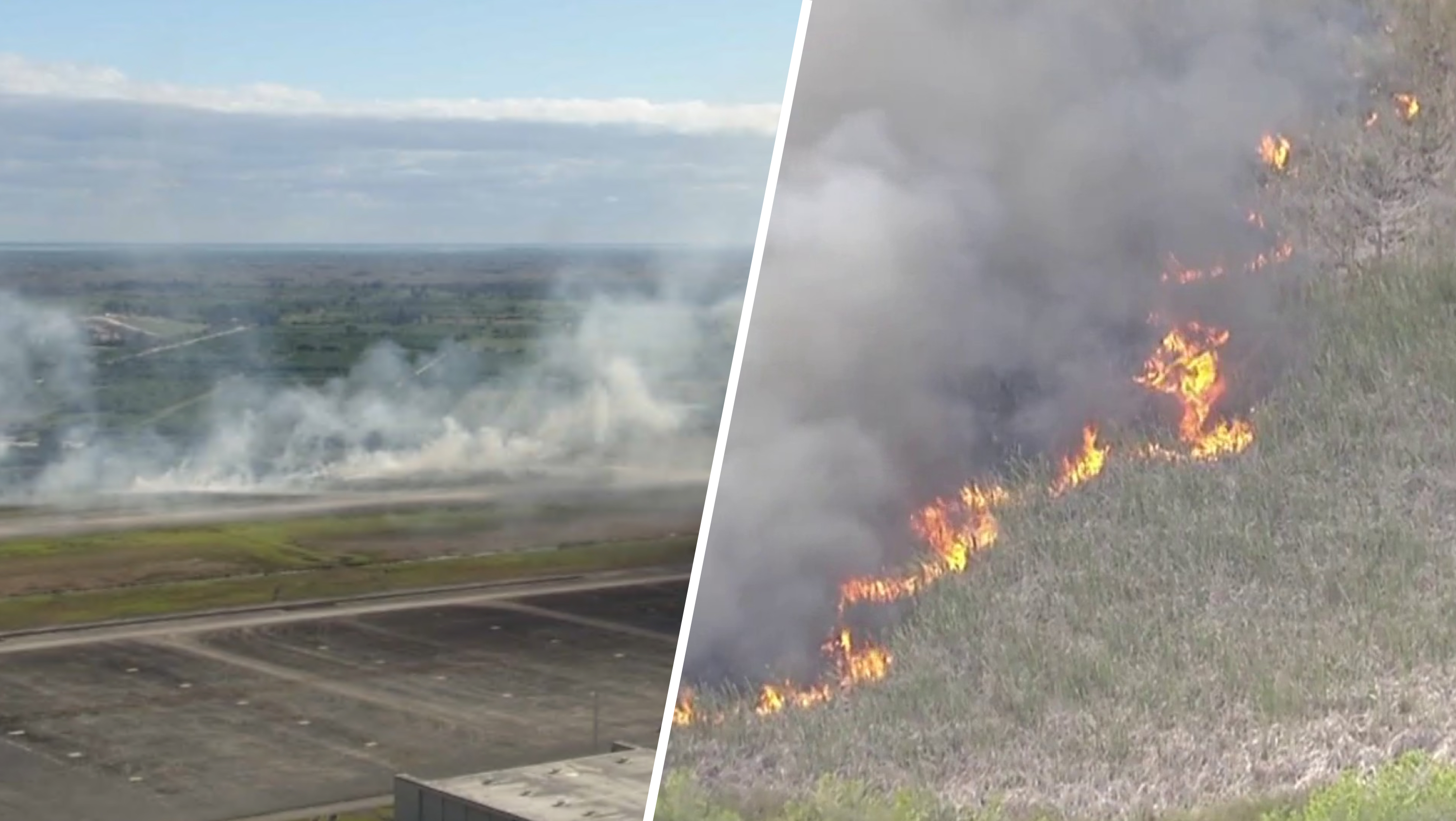 2 grass fires burning in South Florida amid dry conditions