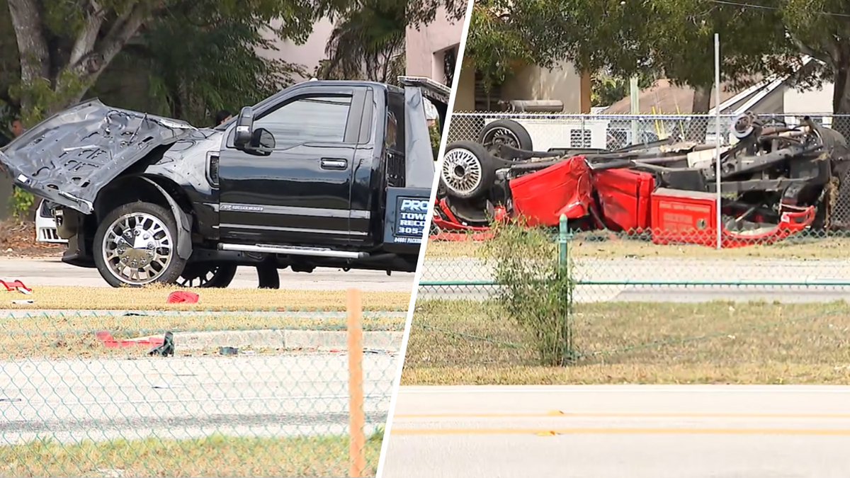 1 dead, 1 hurt in rollover crash involving 2 tow trucks in Miami-Dade: Sheriff