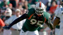 Nov 08, 2006; Miami, FL, USA; The 22-year-old defensive tackle for University of Miami Hurricanes BRYAN PATA was shot and killed outside his apt in Miami, Nov 7, 2006, after football training. Pata was tapped for selection in next spring's NFL draft. He had been with the Hurricanes for four years. Pictured: NCAA College Football - Wake Forest against Miami BRYAN PATA, in Miami, FL at the Orange Bowl. Miami won 52-7.  (Photo by Bob Leverone/Sporting News via Getty Images via Getty Images)