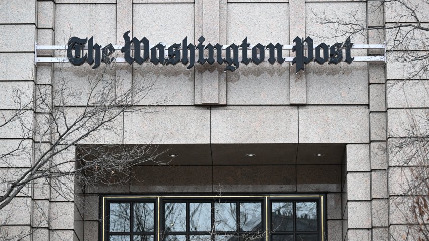 The Washington Post via Getty Images building located along K Street NW is seen on Wednesday January 14, 2026 in Washington, DC. (Photo by Matt McClain/The Washington Post via Getty Images)