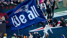 New England Patriots take the fiel