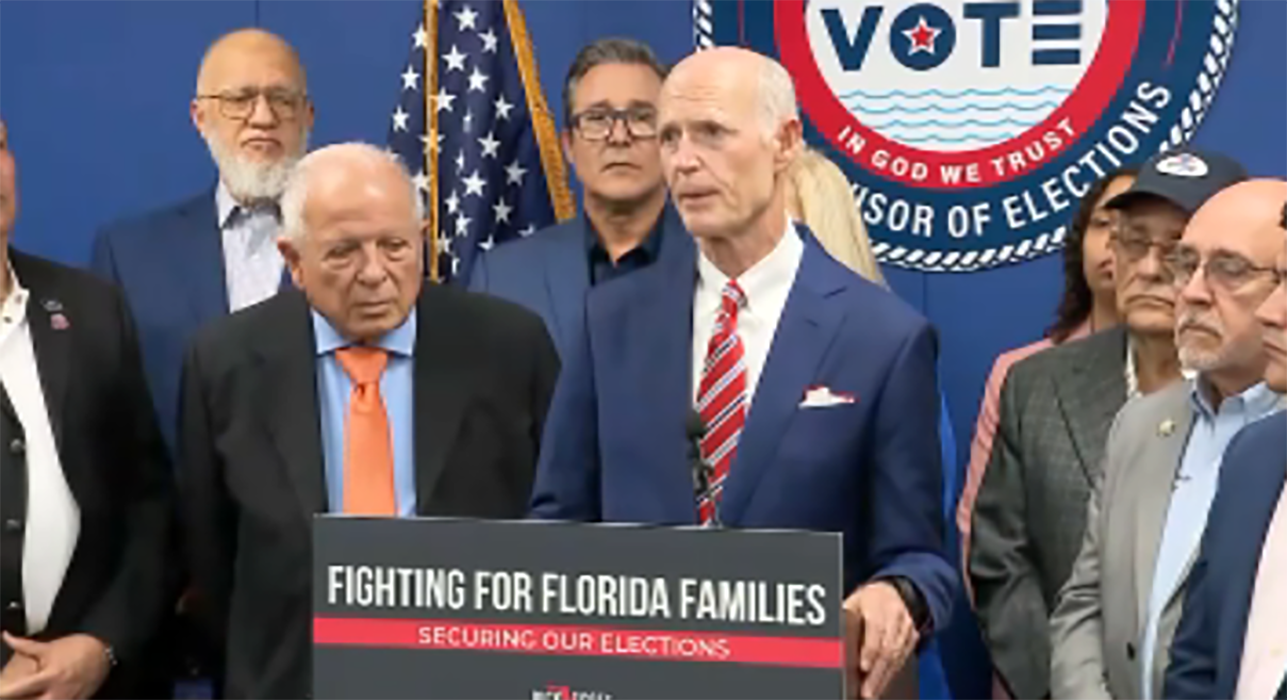 Sen. Rick Scott discuses SAVE America Act at Miami-Dade Supervisors of Elections Office