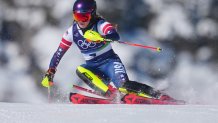 Mikaela Shiffrin competes