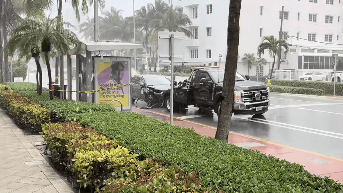 3 hospitalized after car crashes into bus stop in Miami Beach – NBC 6 ...