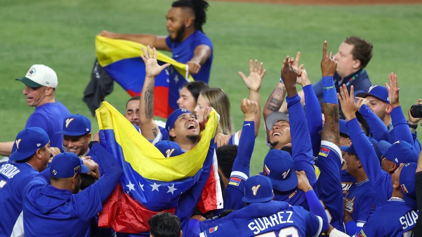Venezuela celebrates the 2026 WBC win.