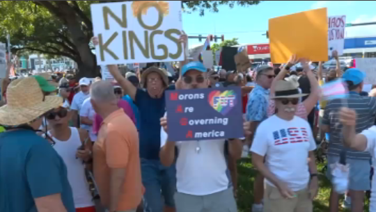 Thousands of demonstrators hit the streets in South Florida for ‘No Kings' protests